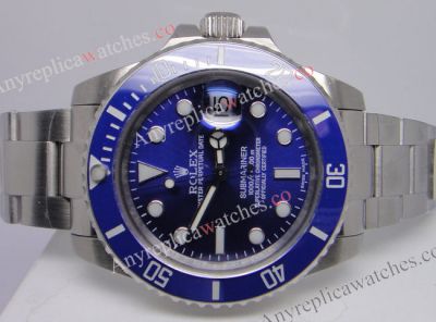 ROLEX SUBMARINER BLUE DIAL / BLUE CERAMIC WATCH SWISS ETA 2836